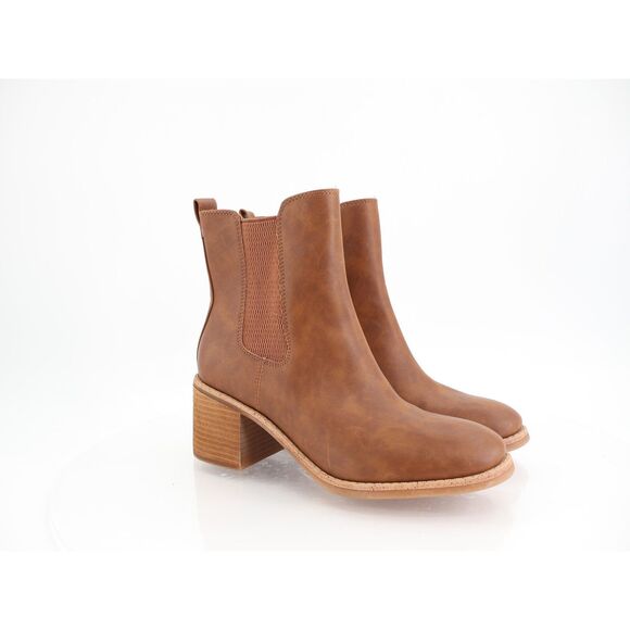 Born Boc Finn Boots Womens Size 10 Vegan Faux Leather Block Heel Brown - Picture 1 of 10
